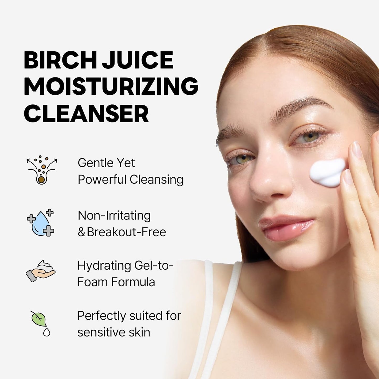 Zermet 1 Zermet 1 Birch Juice Moisturizing Cleanser | Unclogs hidden sebum, Clears away dead skin cells., Soothing, Low pH, Gel Type Cleanser (5.07 fl.oz)