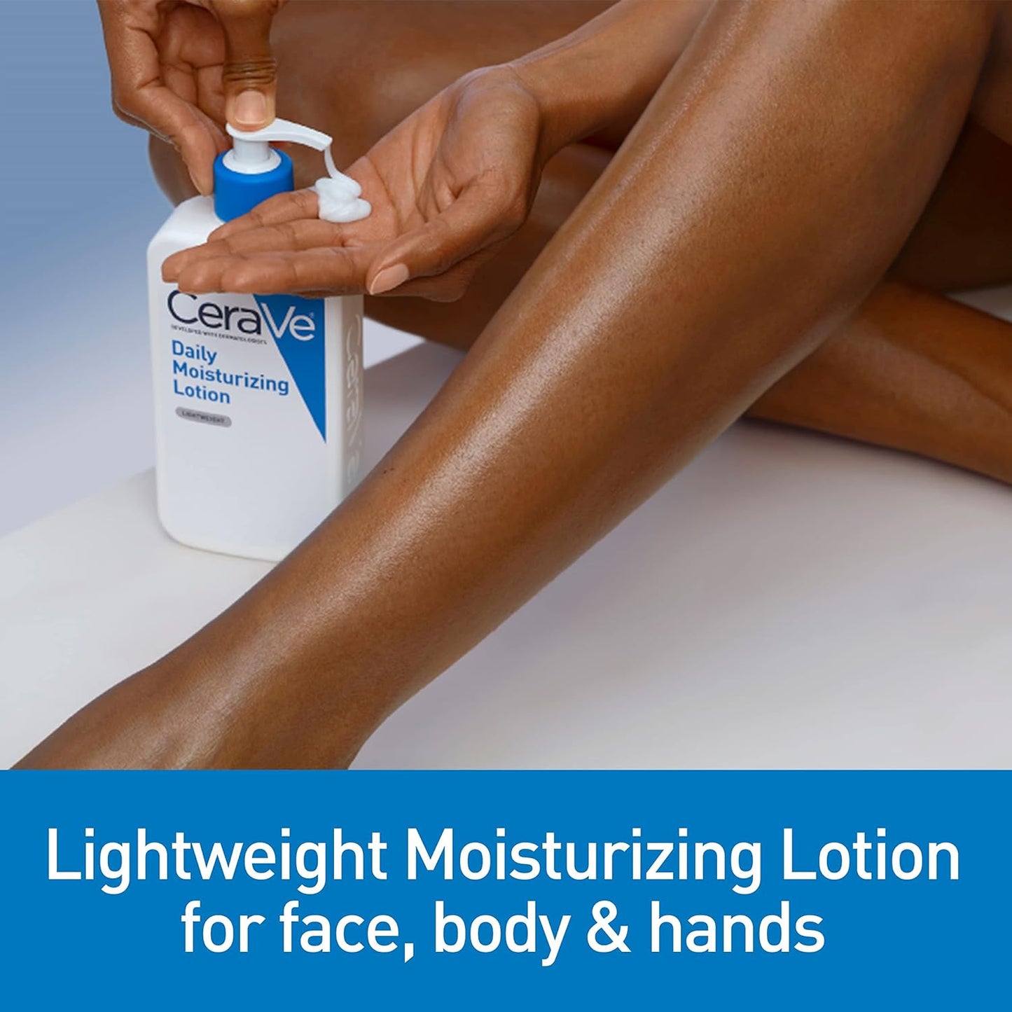 Zermet 1 CeraVe Daily Moisturizing Lotion for Dry Skin, Body Lotion & Face Moisturizer with Hyaluronic Acid and Ceramides, Daily Moisturizer, Fragrance Free, Oil-Free, 19 Ounce