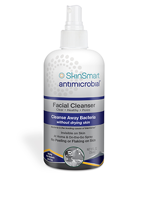 Zermet 1 SkinSmart Facial Cleanser for Acne, Targets Bacteria for Active Teenage Athletes Post Workout and Adult Acne, 8 oz Spray Bottle, Safe for Multiple Daily Uses