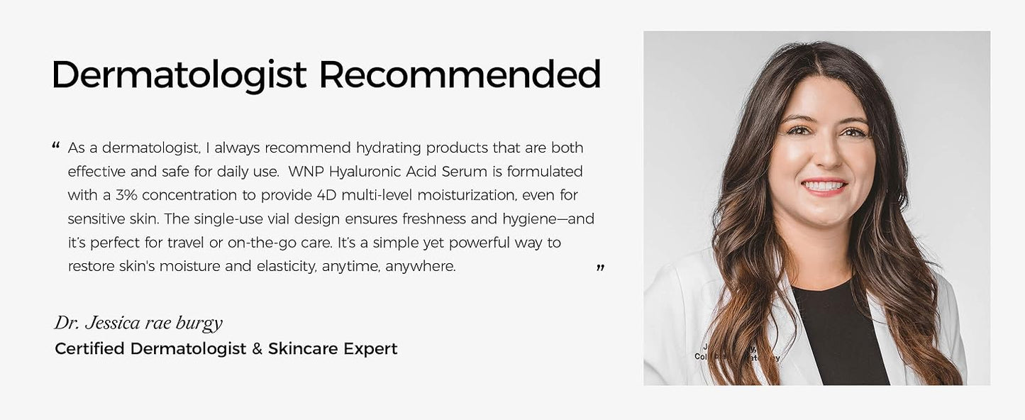 Zermet 1 Zermet 1 3% 4D Hyaluronic Acid Serum Ultra Hydrating Serum Smoother Skin|Pre-makeup SkinCare|Anti-Aging serum for face Single-Use Vials Skincare for Dry&Sensitive skin(1.2 ml)*30