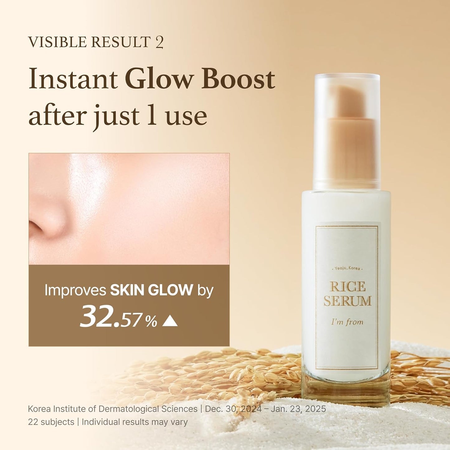 Zermet 1 I'm from Rice Serum, Korean Fermented Rice Embryo Extract Boosts Collagen, Vitality, Radiant Glowing Skin, Niacinamide, Vitality to Dull Skin, Nourishing, Moisturizing
