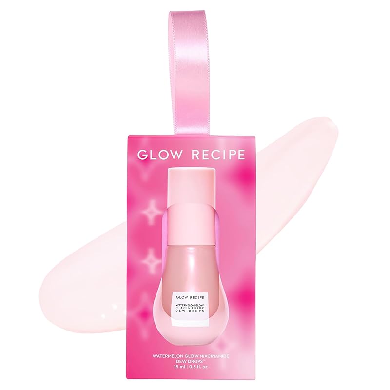 Zermet 1 Glow Recipe Watermelon Niacinamide Dew Drops - Brightening, Plumping Hydrating Face Serum, Makeup Primer + Liquid Highlighter with Hyaluronic Acid - Dewy & Glowing Korean Skin Care (40ml)