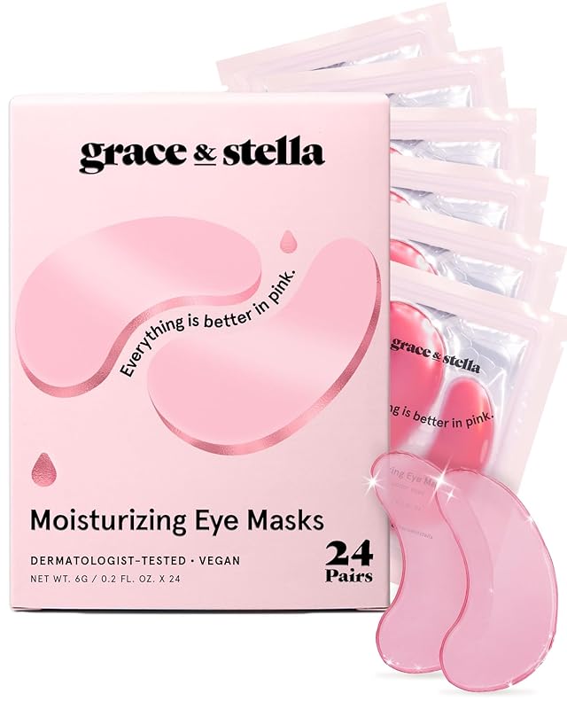 Zermet 1 grace & stella Under Eye Patches (12 pairs) Eye Masks for Puffy Eyes and Dark Circles - Birthday Gifts for Women, Bachelorette Party Favors, Bridesmaid, Self Care and Relaxation Gifts for Her - Vegan