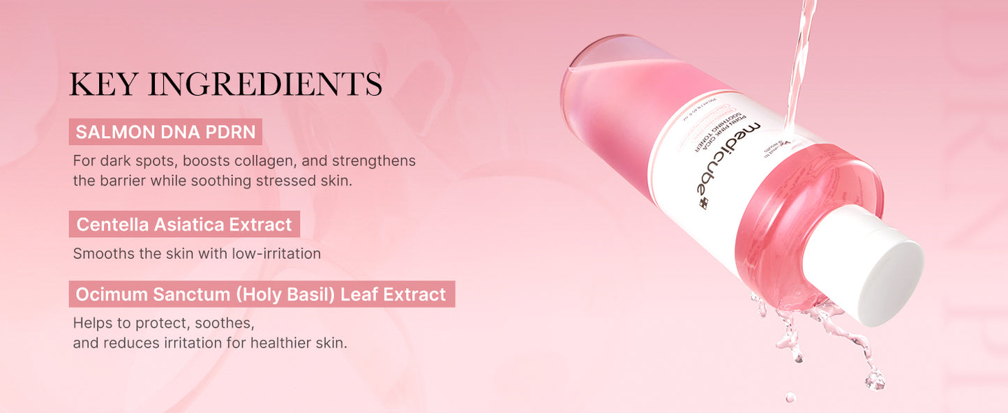 Zermet 1 medicube Salmon DNA Zermet 1 Pink CICA Soothing Toner I Pink Glow Toner for Skin Boosting, Soothing and Calming, Uneven Skin Tone, Peptide & Niacinamide, Korean Skin Care (250ml / 8.45 fl. oz.)