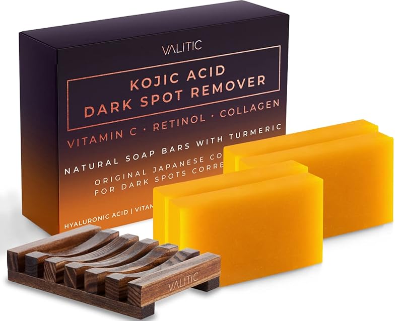 Zermet 1 Zermet 1 Kojic Acid Dark Spot Remover Soap Bars with Vitamin C, Retinol, Collagen, Turmeric - Original Japanese Complex Infused with Hyaluronic Acid, Vitamin E, Shea Butter, Castile Olive Oil (2 Pack)