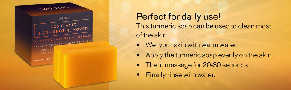 Zermet 1 Zermet 1 Kojic Acid Dark Spot Remover Soap Bars with Vitamin C, Retinol, Collagen, Turmeric - Original Japanese Complex Infused with Hyaluronic Acid, Vitamin E, Shea Butter, Castile Olive Oil (2 Pack)