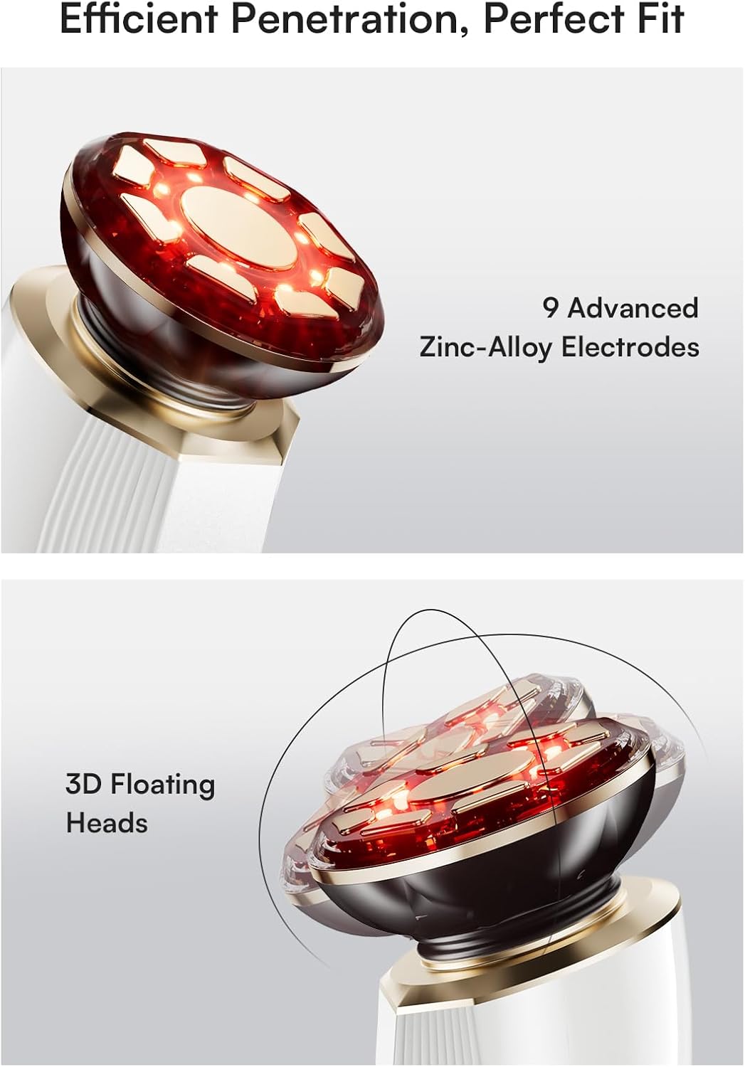 Zermet 1 Zermet 1 3-in-1 Red Light Therapy for Face and Neck Facial Massager True Beauty Glow Device, Lifting & Firming Skincare Tool