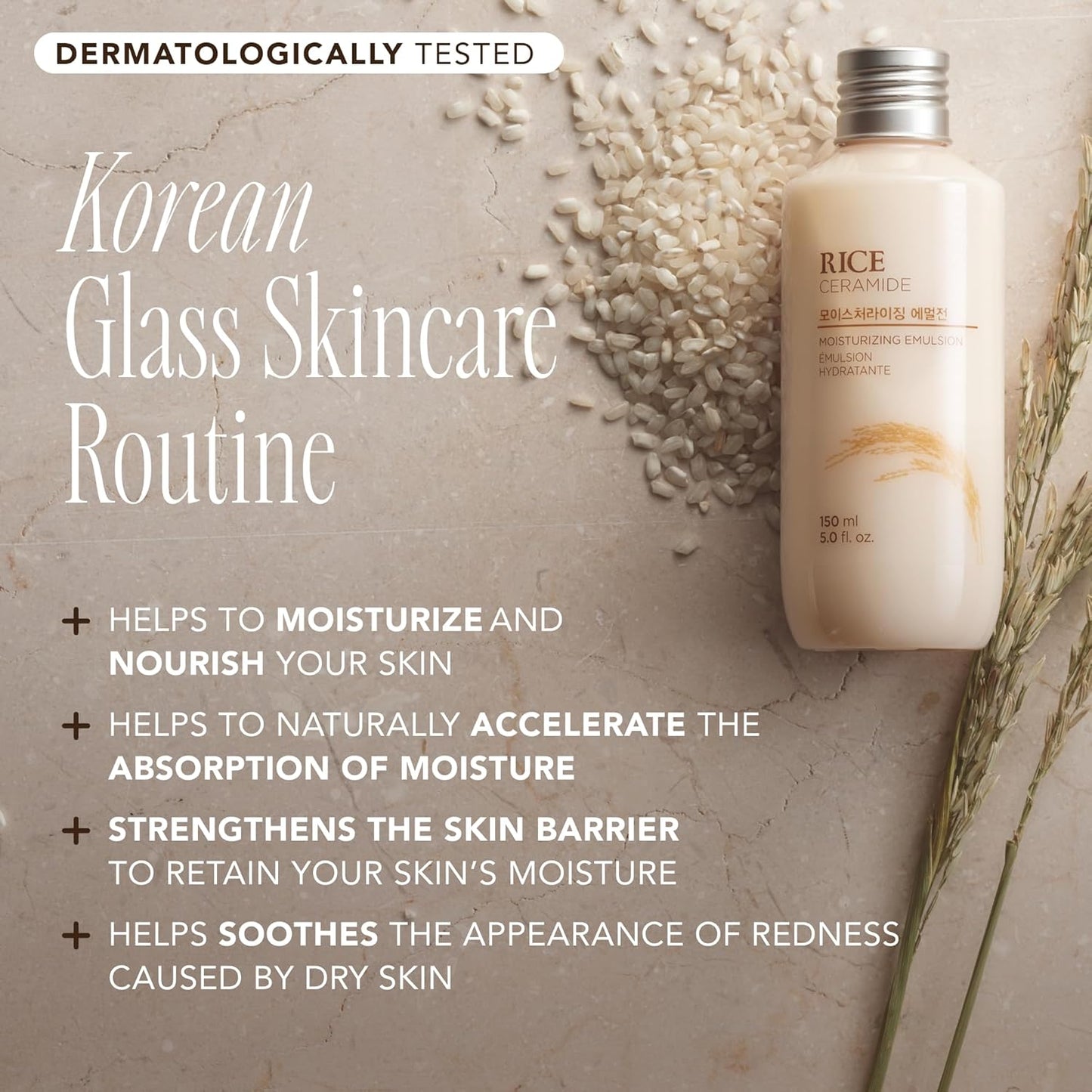 Zermet 1 The Face Shop Rice Ceramide Moisturizing Skincare Set - Toner & Moisturizer, Korean Skin Care with Rice Water, Gift Set, Travel Size, Hydrating for Dry Skin