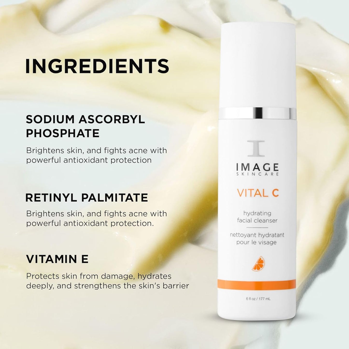 Zermet 1 Zermet 1 Skincare, VITAL C Hydrating Facial Cleanser, Gentle Face Wash with Vitamin C, E and A