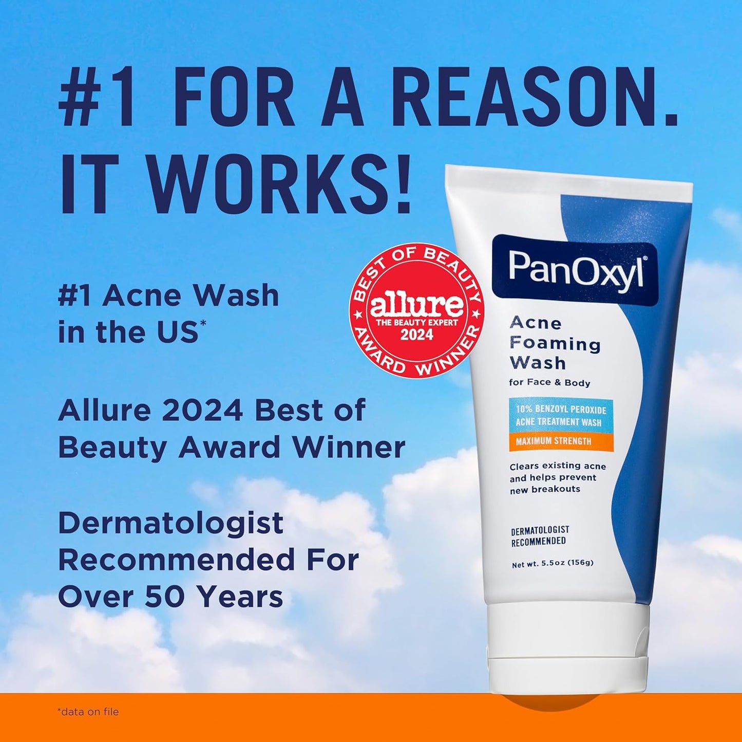 Zermet 1 PanOxyl Acne Foaming Wash Benzoyl Peroxide 10% Maximum Strength Antimicrobial, 5.5 Oz