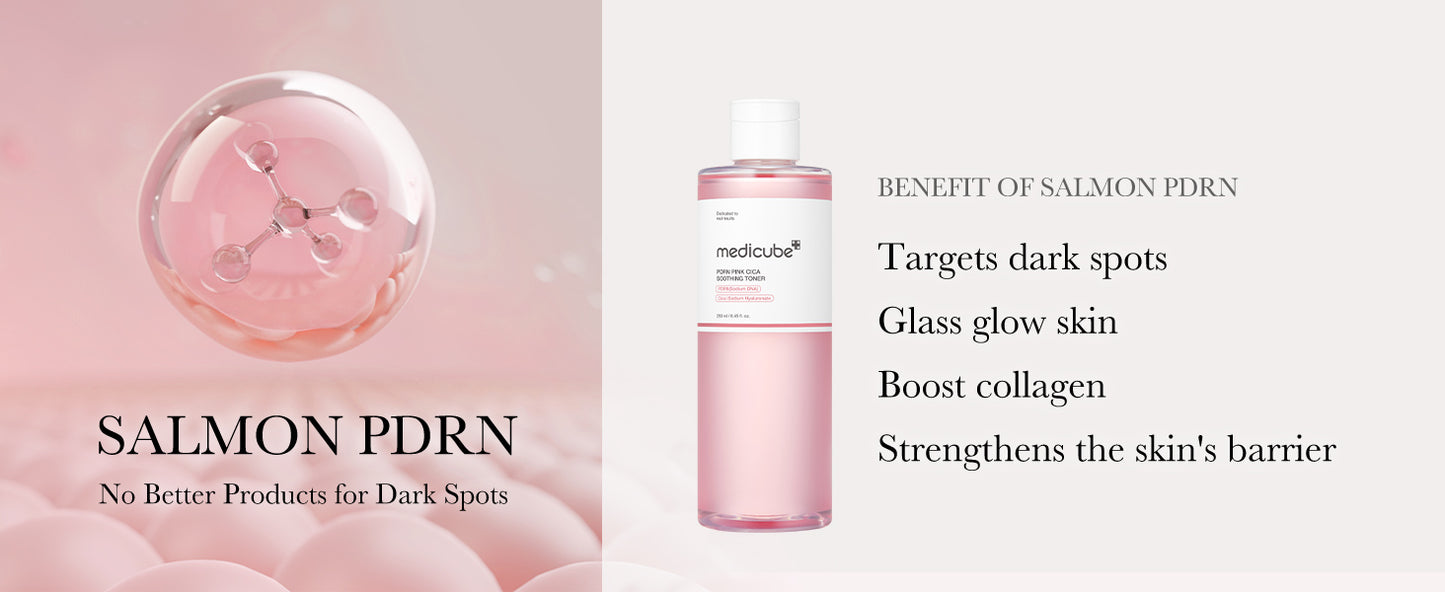 Zermet 1 medicube Salmon DNA Zermet 1 Pink CICA Soothing Toner I Pink Glow Toner for Skin Boosting, Soothing and Calming, Uneven Skin Tone, Peptide & Niacinamide, Korean Skin Care (250ml / 8.45 fl. oz.)
