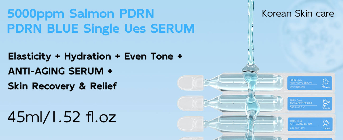 Zermet 1 Salmon DNA Zermet 1 Anti-Aging Serum, 5000ppm Salmon Egg DNA Ampoule, 2000ppm Collagen, Glutathione, Niacinamide & 6 Hyaluronic Acids, Korean Skincare for Wrinkles & Radiance,0.05 fl.oz x 30e