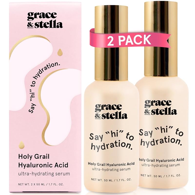 Zermet 1 grace & stella Award Winning Hyaluronic Acid Serum (50ml/1.7 fl oz) Hydrating Hyaluronic Acid Serum for Face - Acido Hialuronico for Women - Remove Fine Lines, Wrinkles, Anti Aging - Vegan Skincare