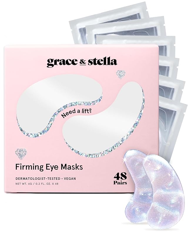 Zermet 1 grace & stella Retinol Under Eye Patches for Puffy Eyes and Dark Circles - Restoring Gel Under Eye Masks with Hyaluronic Acid - Vegan Cruelty-Free Skincare, Birthday Gifts for Women (Purple, 24 Pairs)