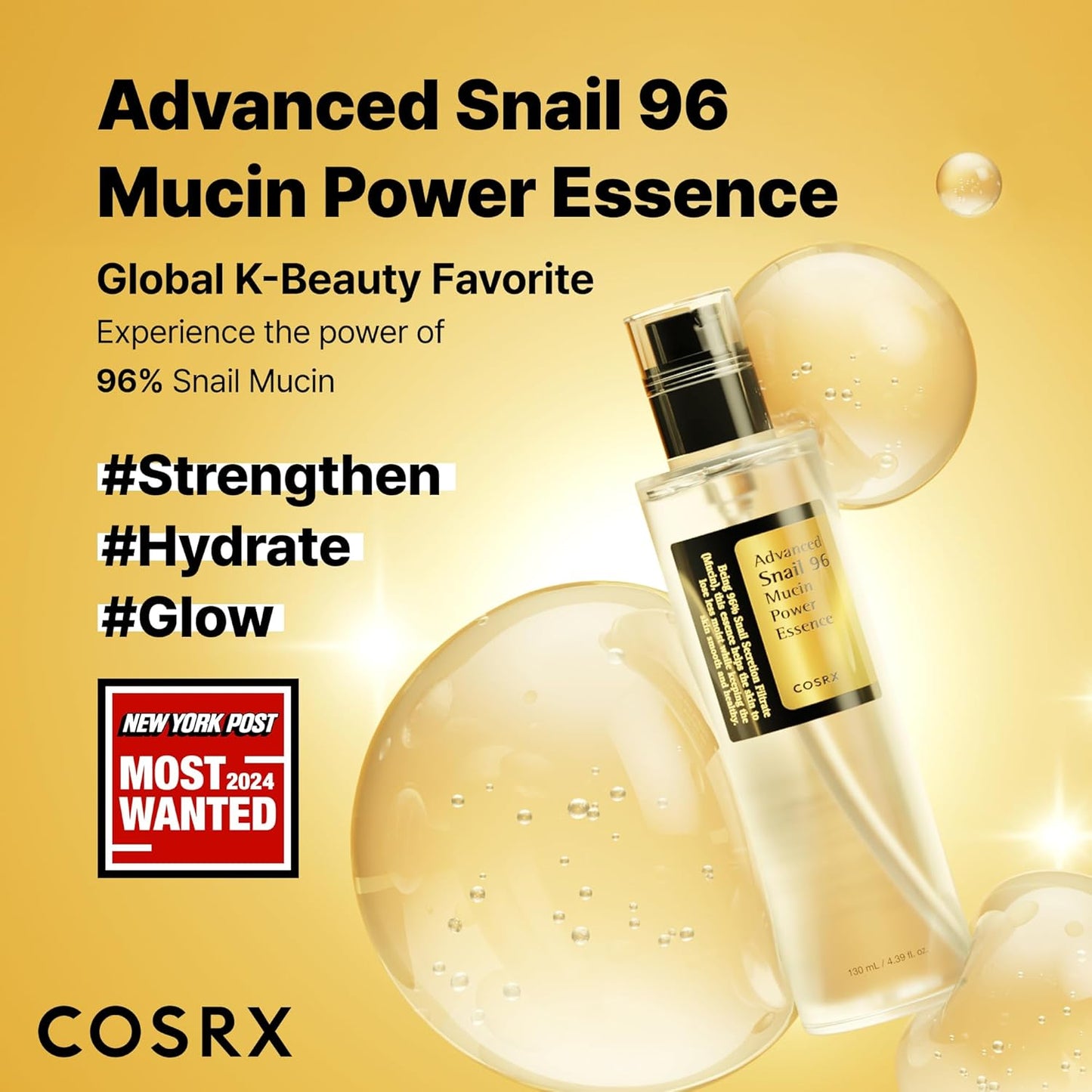 Zermet 1 Zermet 1 Snail Mucin 96% Power Repairing Essence 3.38 fl.oz 100ml, Hydrating Serum for Face with Snail Secretion Filtrate for Dull Skin & Fine Lines, Korean Skin Care