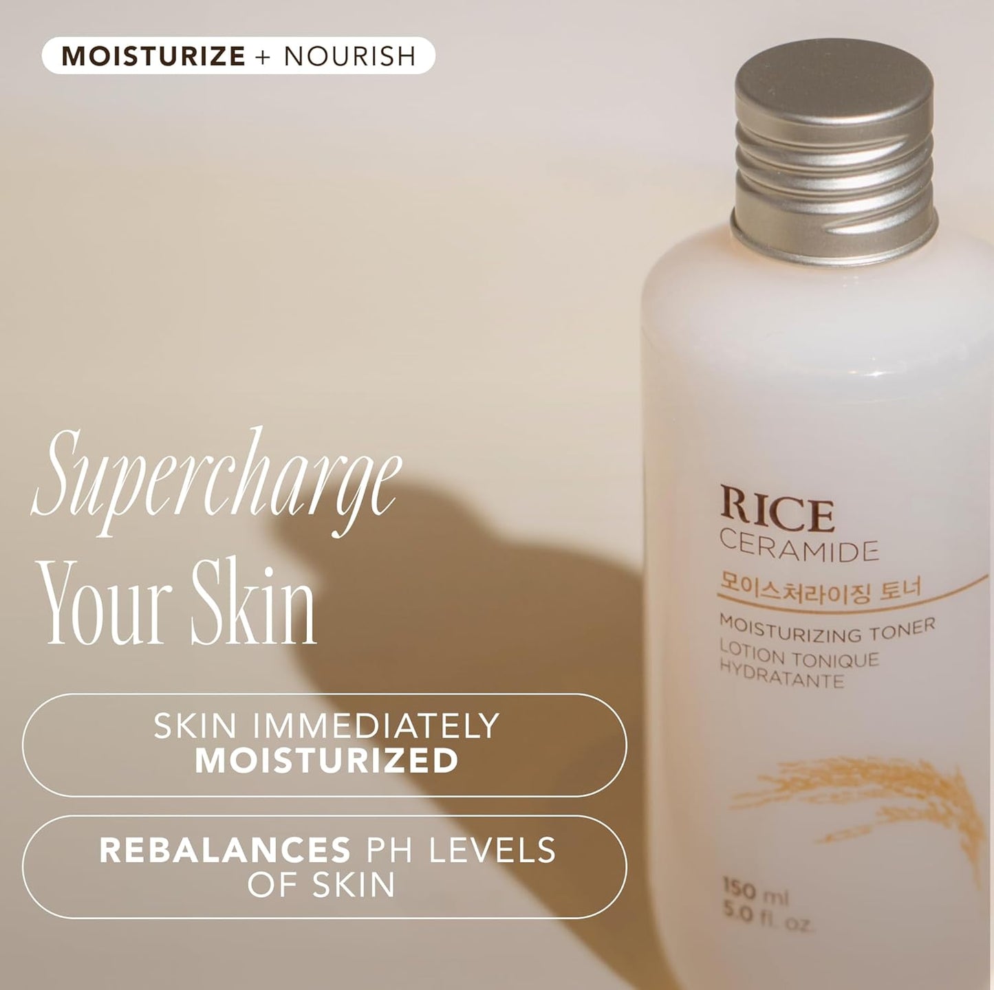 Zermet 1 The Face Shop Rice Ceramide Moisturizing Skincare Set - Toner & Moisturizer, Korean Skin Care with Rice Water, Gift Set, Travel Size, Hydrating for Dry Skin
