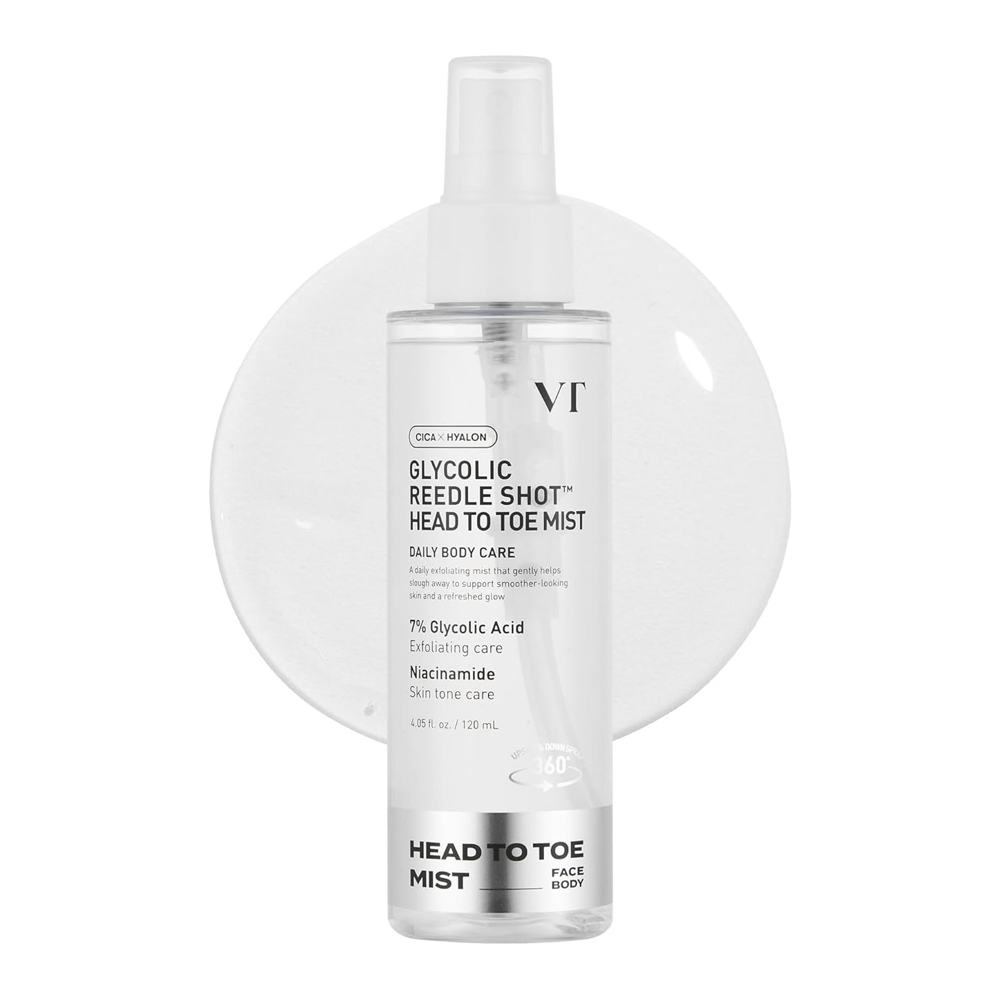 Zermet 1 Zermet 1 7% Glycolic Acid Reedle Shot Head-to-Toe Mist with Niacinamide, Exfoliating Spray for Bumpy & Strawberry Skin, Dark Spots, Skin Texture, Keratosis Pilaris, Korean Skincare (4.05 fl oz)
