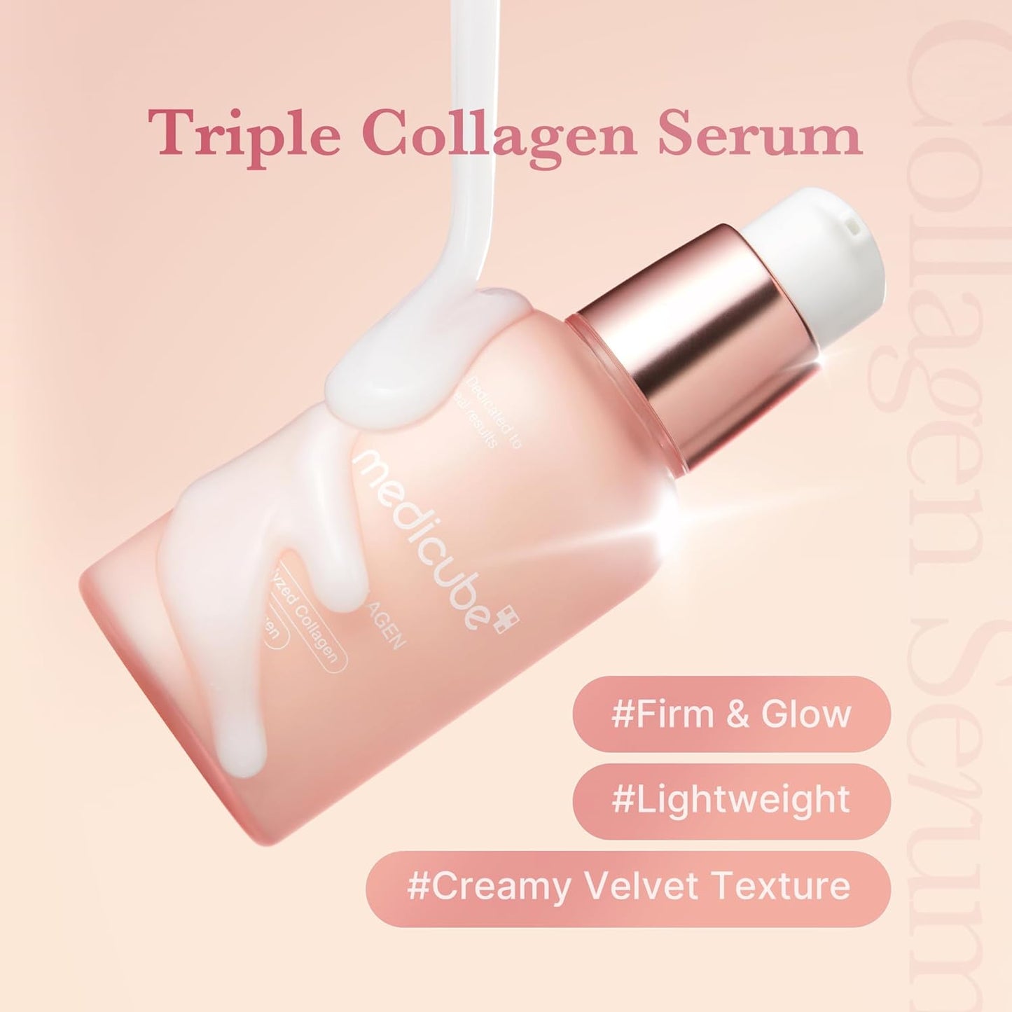 Zermet 1 Medicube Triple Collagen Serum 1.85 fl.oz - Nourish dull skin with Triple Collagen Complex - A lightweight serum with Niacinamide and Hyaluronic Acid - Korean Skincare