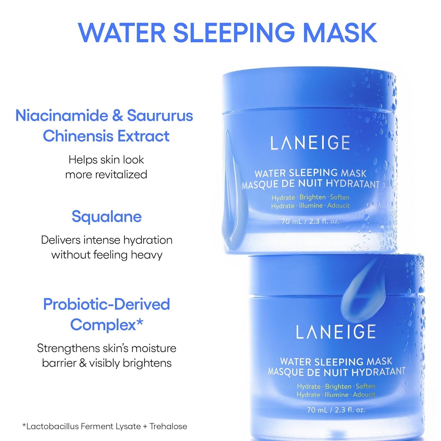 Zermet 1 Zermet 1 Water Sleeping Mask: Hydrating Korean Overnight Mask with Squalane & Probiotic-Derived Complex, for Bright, Glowing Skin & Barrier Support