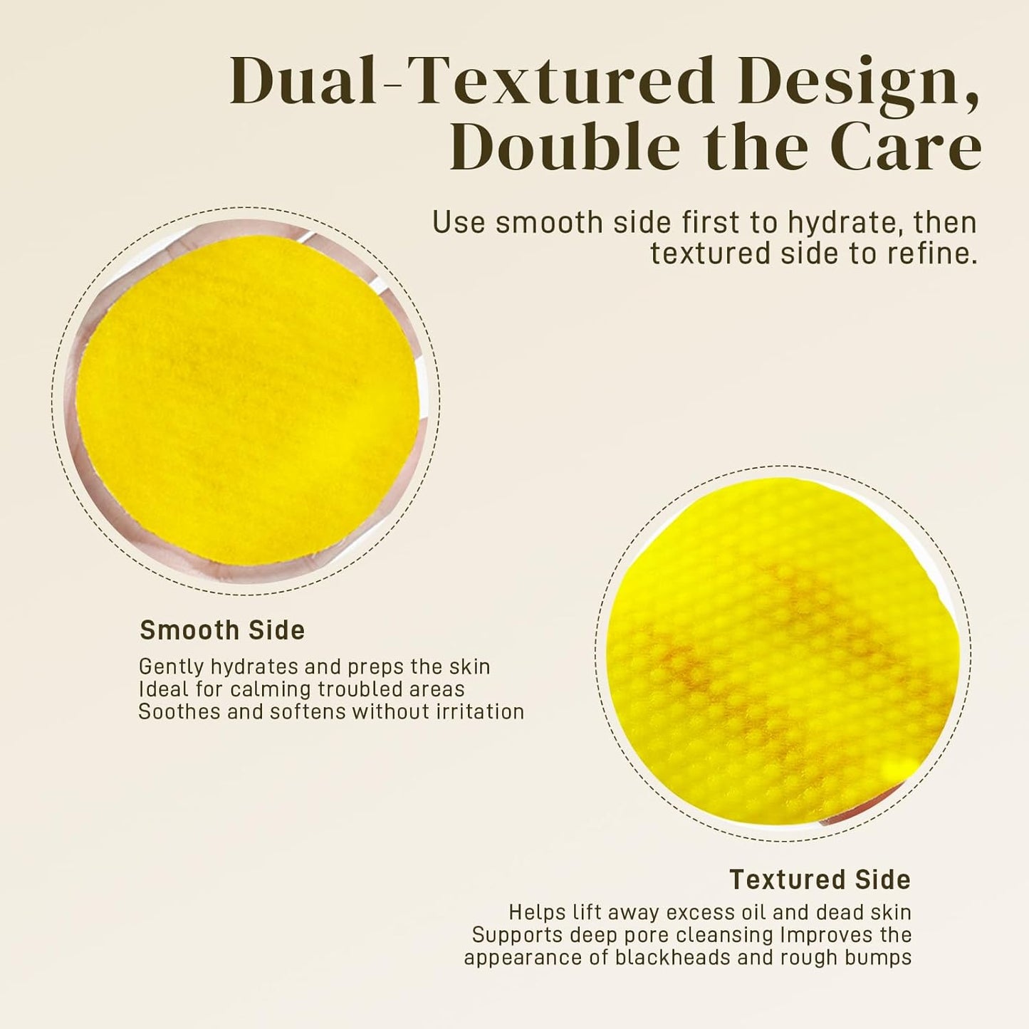 Zermet 1 Kojic Acid and Turmeric Cleansing Pads, 50 Pcs, for Face Cleansing and Exfoliation