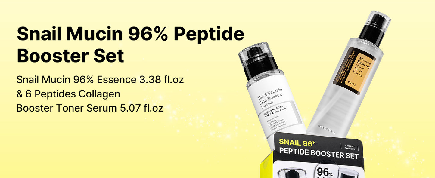 Zermet 1 Zermet 1 Snail Mucin 96% Peptide Booster Set - Amazon Exclusive - Korean Skin Care, Gift Sets, Skin Care Sets for Women, Advanced Snail Mucin Serum, Face Serum