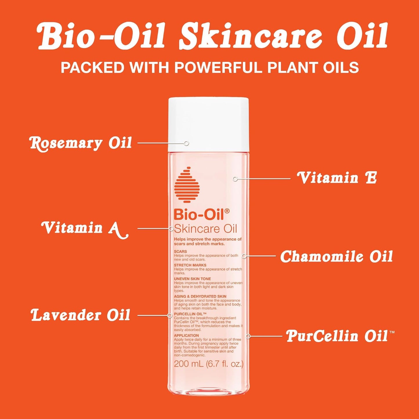 Zermet 1 Bio-Oil Skincare Body Oil Serum, Face and Body Moisturizer with Vitamin E & A, for Scars, Stretch Marks, Sensitive Skin, All Skin Types, Dermatologist Recommended, Non-Comedogenic, 6.7 Oz
