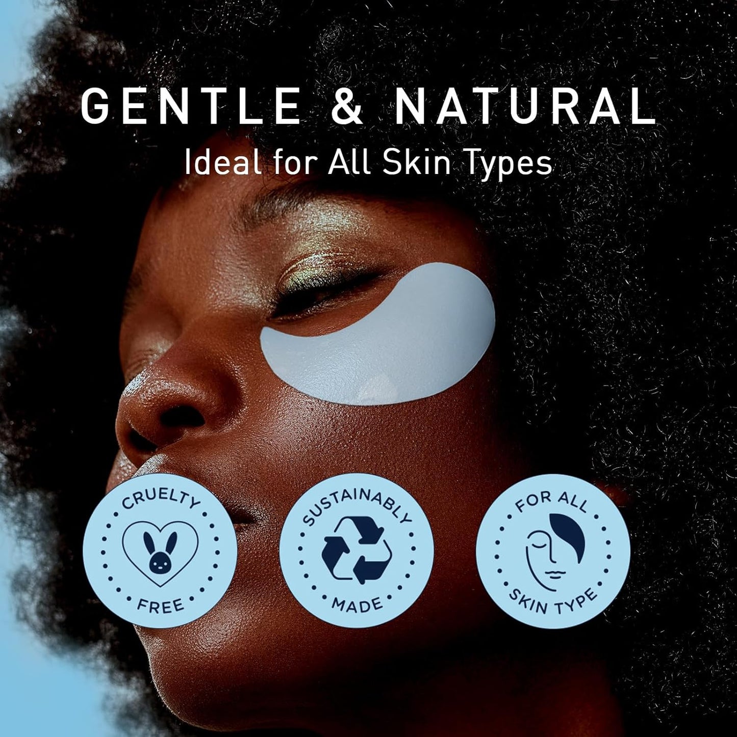 Zermet 1 Enaskin Naturals Under Eye Patches for Dark Circles: 30 Pairs Retinol Collagen Eye Gels Mask - Reduce Wrinkles Puffy & Bags - Skin Treatment Pads - Anti Aging Moisturizer For Women (Blue)