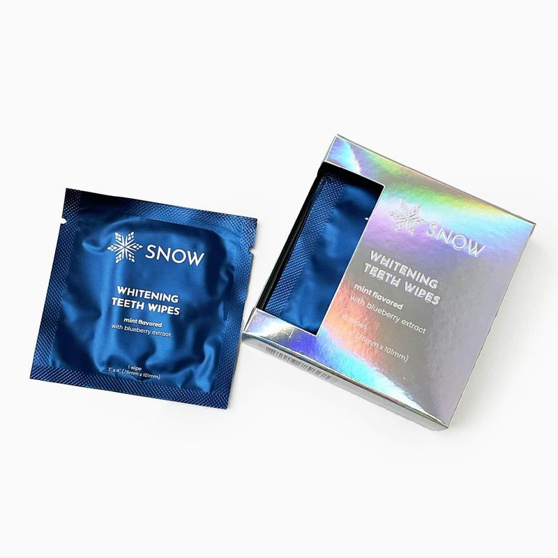 SNOW Magic Teeth Whitening Wipes | On-the-Go Whitening Treatment | Powerful Stain Removal | Refreshing Mint Flavor