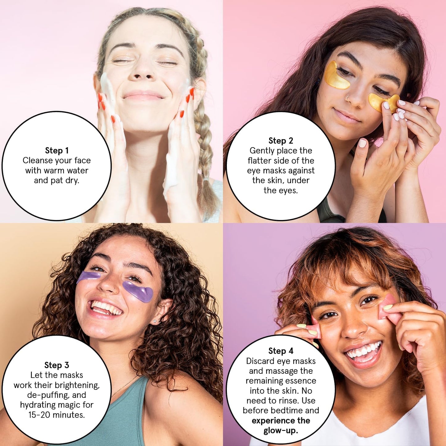 Zermet 1 grace & stella Retinol Under Eye Patches for Puffy Eyes and Dark Circles - Restoring Gel Under Eye Masks with Hyaluronic Acid - Vegan Cruelty-Free Skincare, Birthday Gifts for Women (Purple, 24 Pairs)