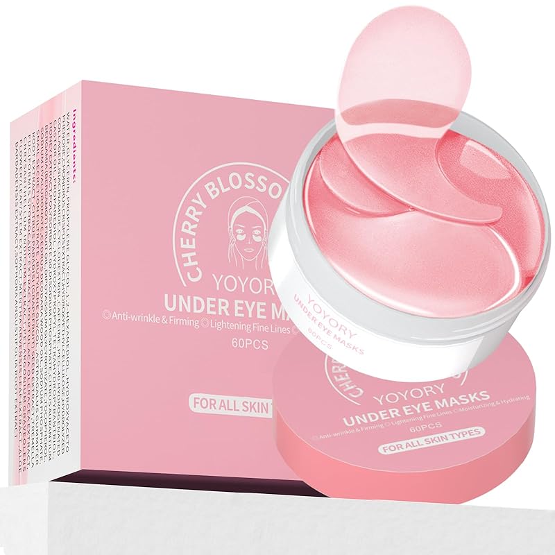Zermet 1 Under Eye Patches Masks - for Dark Circles, Puffiness, Eye bags,and Fine Lines Smoothing Skin Care Treatment with Collagen and Hyaluronic Acid for Women and Men, (60 Pcs) Pink