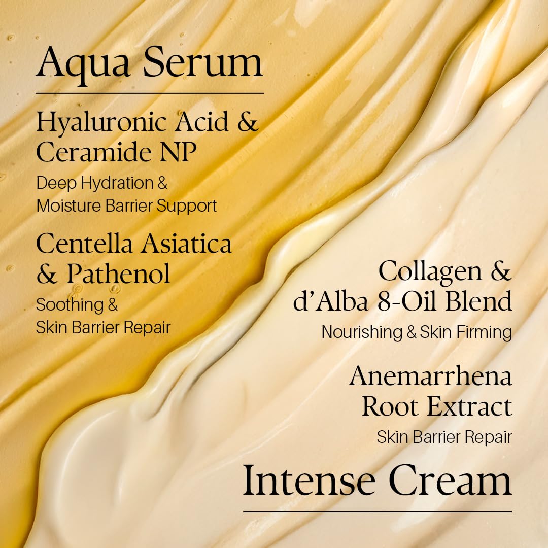Zermet 1 d'alba Piedmont Italian White Truffle Double Serum & Cream, Vegan Skincare, 2-in-1 Face Moisturizer, Vegan Collagen, Skin Firming and Tightening, Non Comedogenic, Suitable for All Skin Types (2.46 oz)