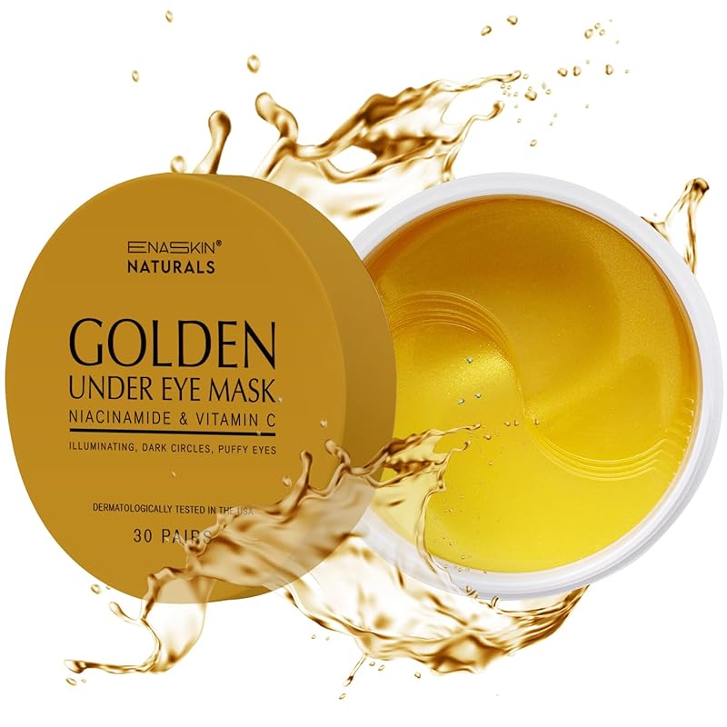 Zermet 1 Enaskin Naturals Under Eye Patches for Dark Circles: 30 Pairs Retinol Collagen Eye Gels Mask - Reduce Wrinkles Puffy & Bags - Skin Treatment Pads - Anti Aging Moisturizer For Women (Blue)