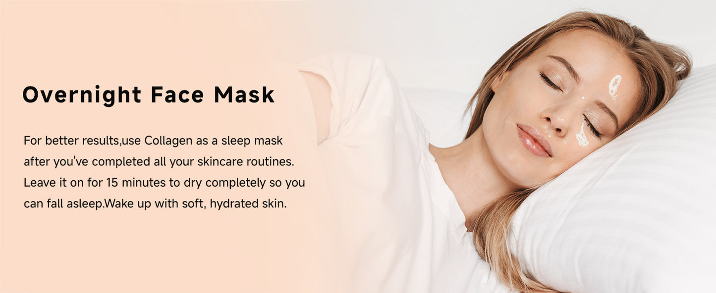 Zermet 1 Zermet 1  Collagen Wrapping Mask Set,Enhance Serum and Peel Off Facil Mask for Elasticity,Hydrating,Glowing and Plumping Skin,Face Mask with Collagen,Peptide and Niacinamide,Skin Care