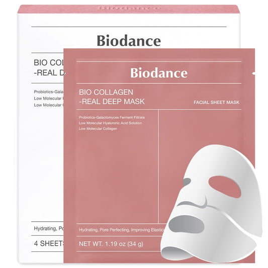 Zermet 1 Zermet 1  Bio-Collagen Real Deep Mask, Hydrating Overnight Hydrogel Mask, Pore Minimizing, Elasticity Improvement, 34g x4ea