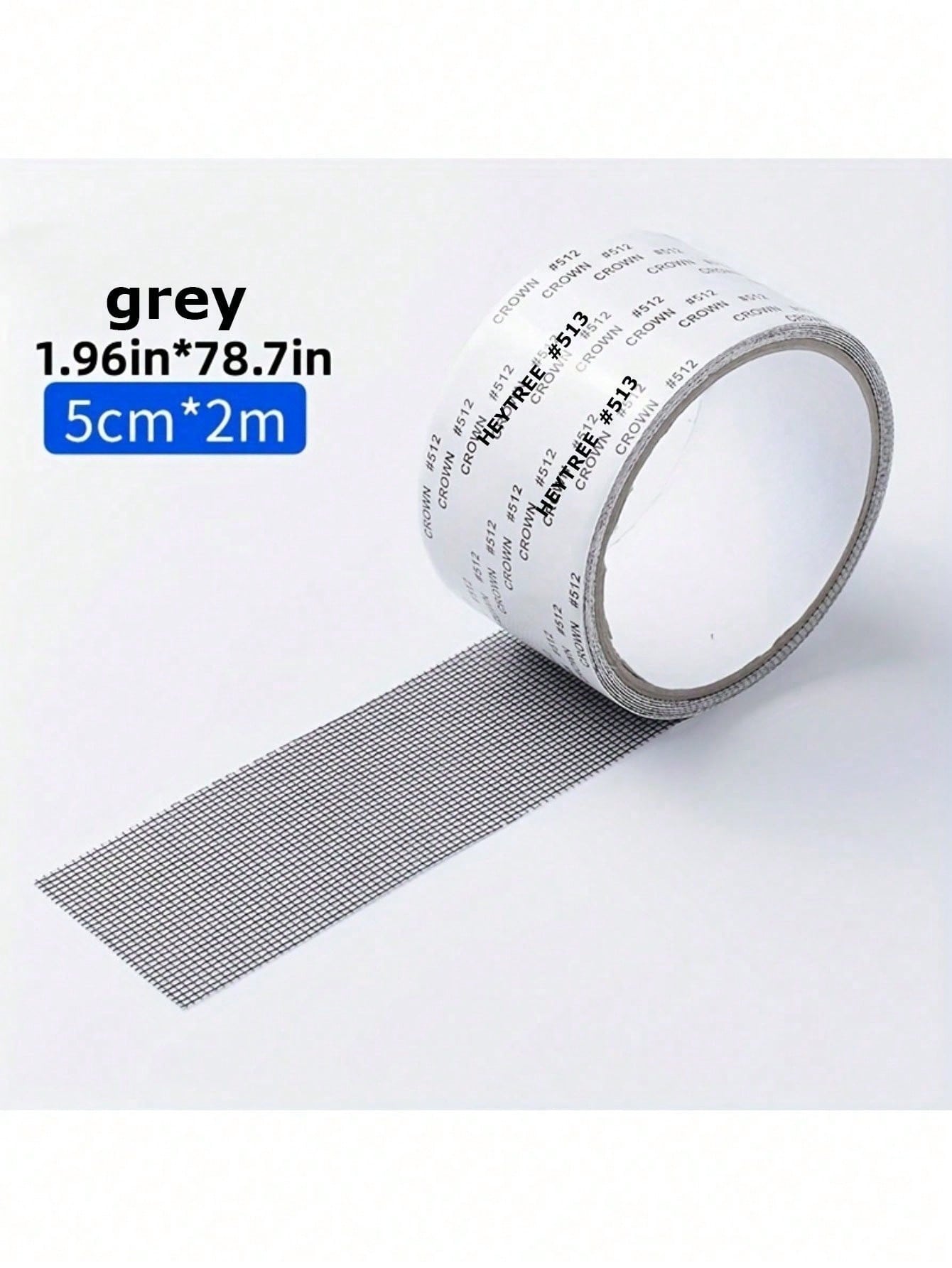 1roll 5cm/200cm Oil Glue+Fiberglass Material Self Adhesive Window Screen Repair Tape, Anti-Insect Net Hole Reparing Patch, Suitable For Dorm Door/ Curtain Screen/ Net Repair, Strong Adhesive Window Screen Repair Tape, Fix Tear And Bug-Proof Net