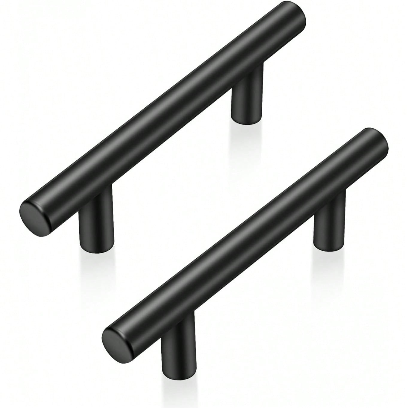 30 Pack 5 Inch Cabinet Handles Matte Black Cabinet Pulls Stainless Steel Drawer Handles For Kitchen Cabinet Hardware 3 Inch Hole Centers