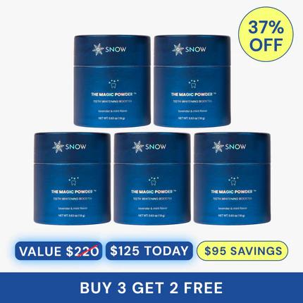 Snow Teeth Whitening Magic Powder | Adds Whitening Effects to Any Toothpaste | Infused with Calcium Carbonate for White Teeth | Lavender & Mint