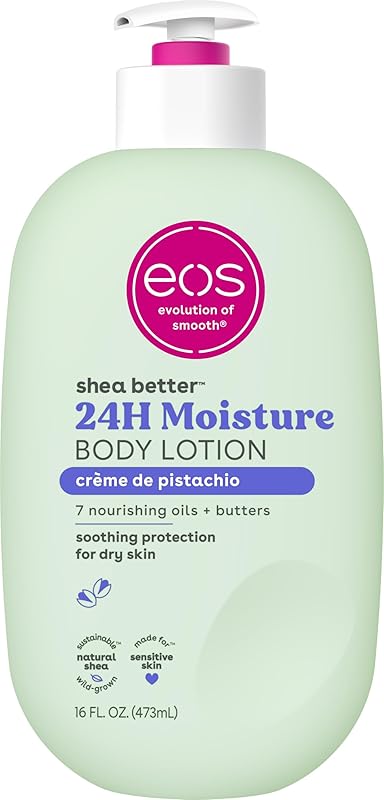 Zermet 1 eos Shea Better Body Lotion Vanilla Cashmere, 24-Hour Moisture Skin Care, Lightweight & Non-Greasy, Natural Shea, Vegan, Vanilla Body Lotion, 16 fl oz
