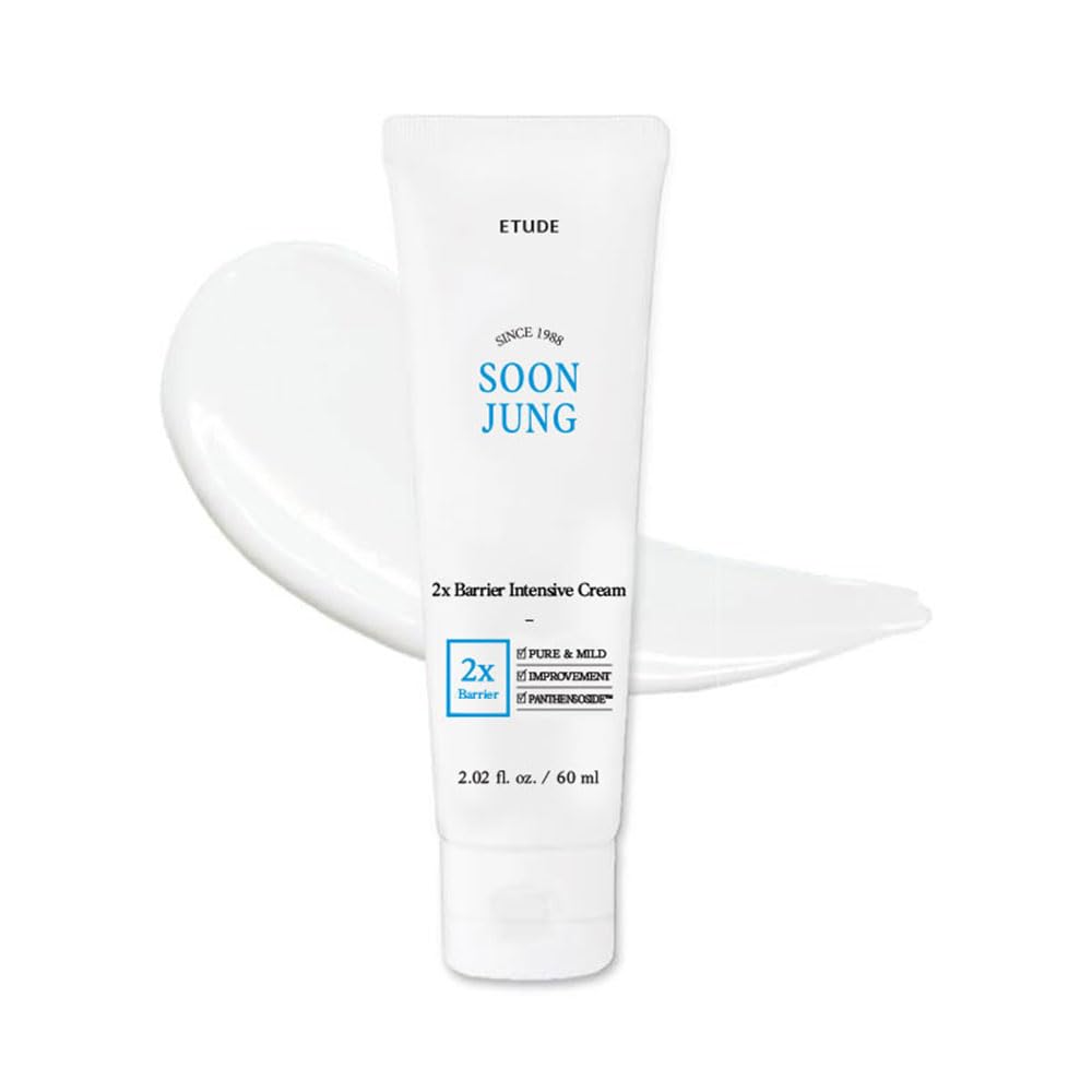 Zermet 1 ETUDE SoonJung 2x Barrier Intensive Cream (Original), Hypoallergenic Shea Butter Hydrating Facial Cream for Sensitive Skin, Water-oil Balance & Panthenol, Korean Skin Care (2.02 Fl Oz)