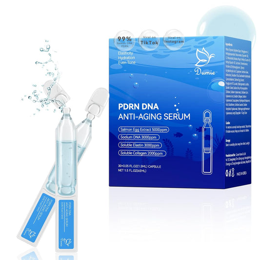 Zermet 1 Salmon DNA Zermet 1  Anti-Aging Serum, 5000ppm Salmon Egg DNA Ampoule, 2000ppm Collagen, Glutathione, Niacinamide & 6 Hyaluronic Acids, Korean Skincare for Wrinkles & Radiance,0.05 fl.oz x 30e