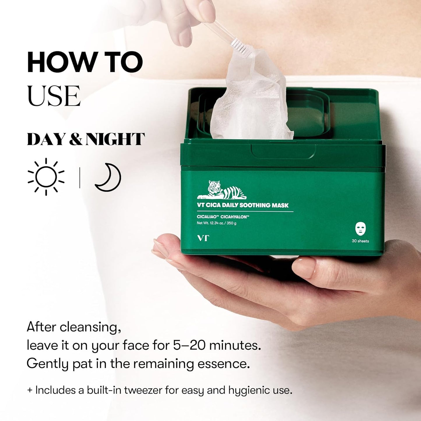 Zermet 1 Zermet 1 Daily Soothing Mask 30 Sheets, Centella Asiatica & Hyaluronic Acid for Moisturizing & Hydrating, Instant Calm & Glow, Skin Softening Facial Mask, Korean Face Mask