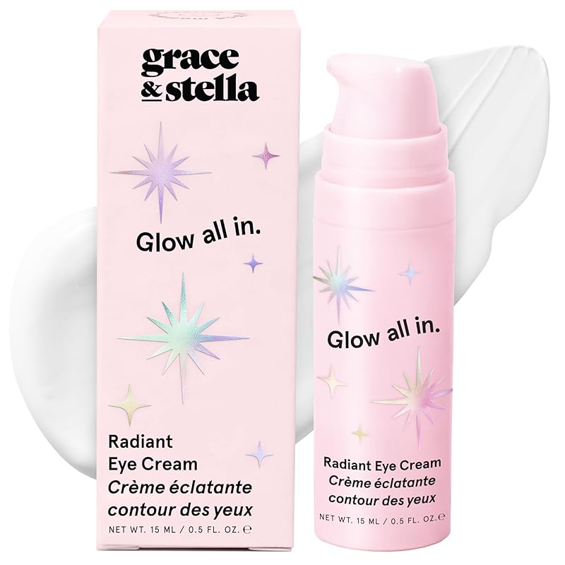 Zermet 1 grace & stella Award Winning Under Eye Brightener Roller - Airplane Travel Essentials - Retinol & Caffeine Eye Serum for Puffiness, Dark Circles, Wrinkles - Vegan Skincare (15ml / 0.51floz)