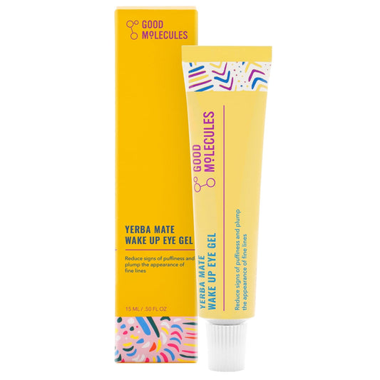 Zermet 1 Good Molecules Yerba Mate Wake Up Eye Gel - Hydrating Under Eye Gel Cream with Hyaluronic Acid and Caffeine - Target Dark Circles and Puffiness - Skin Care for Face