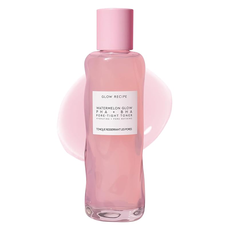 Zermet 1 Glow Recipe PHA + BHA Face Toner - Korean Skin Care Pore Minimizer & Gentle Facial Exfoliator for Tightening, Hydrating & Exfoliating - Glycerin, Watermelon & Cactus Water (40ml)
