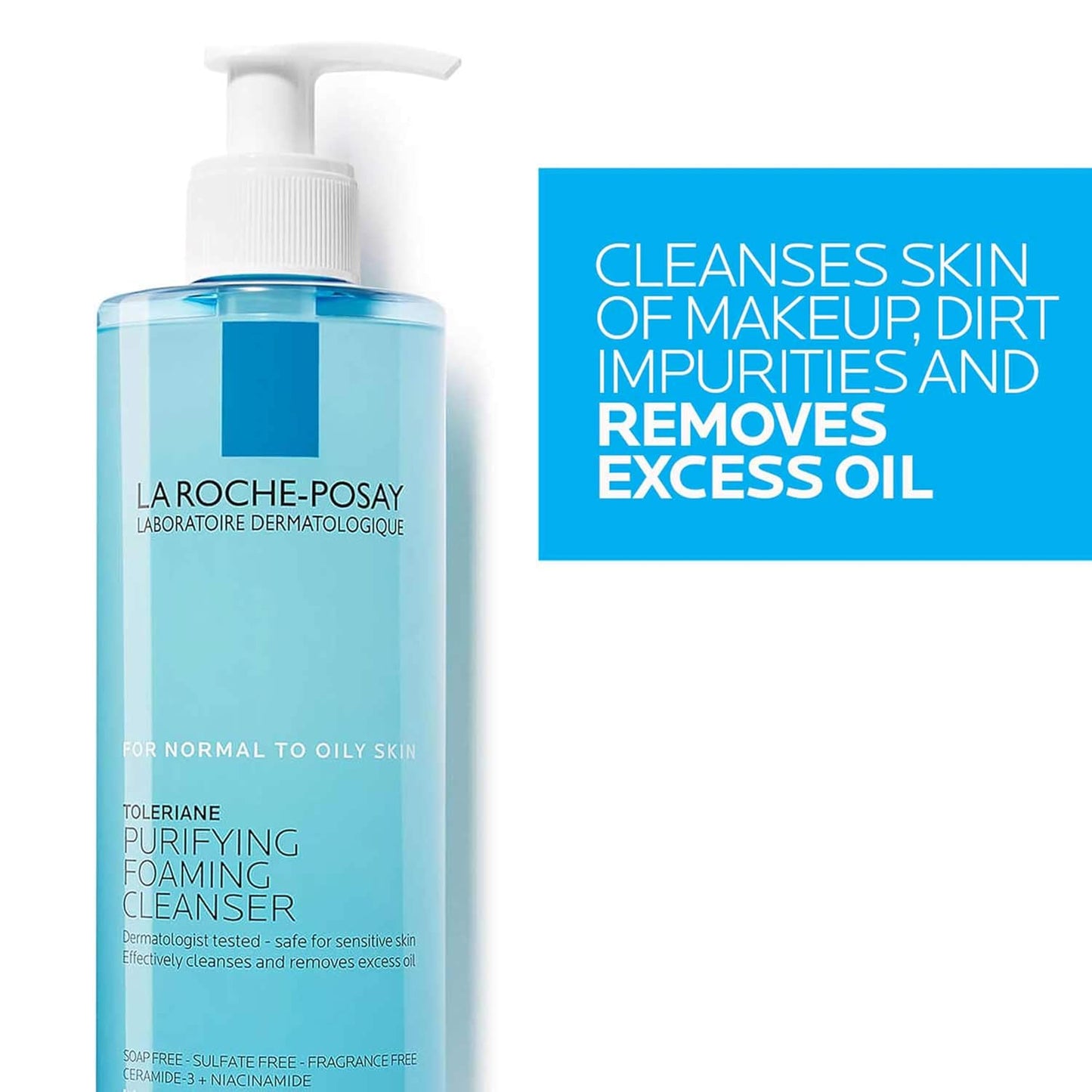 Zermet 1 La Roche-Posay Toleriane Purifying Foaming Facial Cleanser, Oil Free Face Wash for Women & Men with Niacinamide + Ceramides, Pore Cleanser Safe For Sensitive Skin, Won’t Dry Out Skin, Soap Free