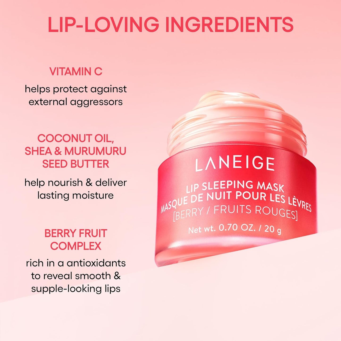 Zermet 1 Zermet 1  Lip Sleeping Mask: Nourish, Hydrate, Vitamin C, Murumuru & Shea Butter, Antioxidants, Flaky, Dry Lips