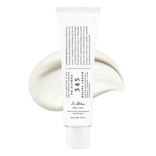 Zermet 1 Dr.Althea 345 Relief Cream, Daily Face Moisturizer, Blemish Relief Care, Soothing Recovery & Moisture, Korean Vegan Skin Care for All Skin Types, 1.69 Fl Oz (Pack of 1)