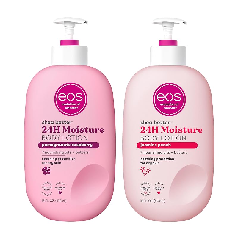 Zermet 1 eos Shea Better Body Lotion Vanilla Cashmere, 24-Hour Moisture Skin Care, Lightweight & Non-Greasy, Natural Shea, Vegan, Vanilla Body Lotion, 16 fl oz