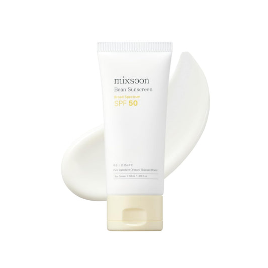 Zermet 1 mixsoon Bean Sunscreen 1.69 Fl. Oz. / 50ml SPF 50 Airy Texture Type Lightweight No White Cast For Face Korean Glass Skin Care