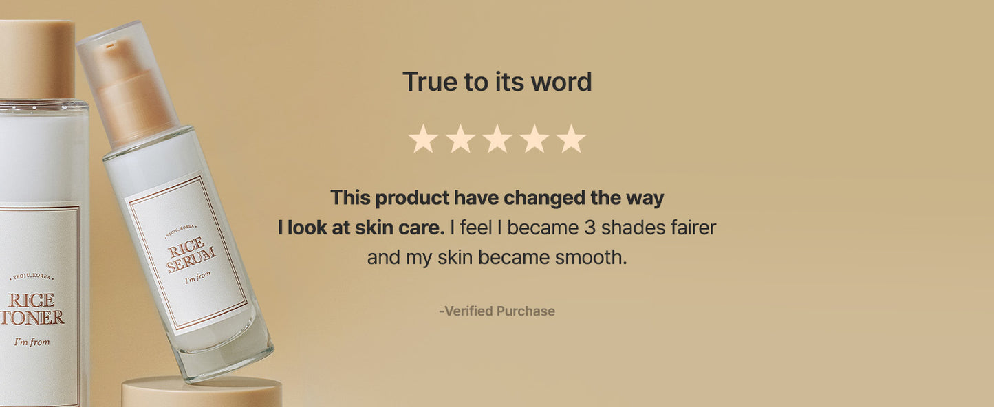 Zermet 1 I'm from Rice Serum, Korean Fermented Rice Embryo Extract Boosts Collagen, Vitality, Radiant Glowing Skin, Niacinamide, Vitality to Dull Skin, Nourishing, Moisturizing